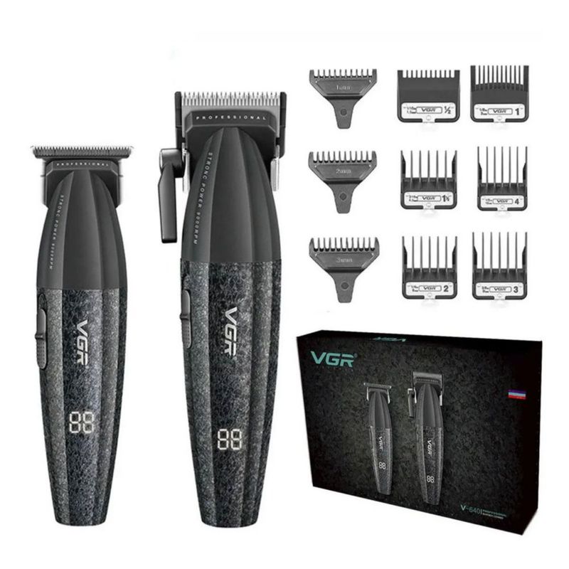 Kit de Barbería Profesional VGR V-640 Clipper Y Trimmer