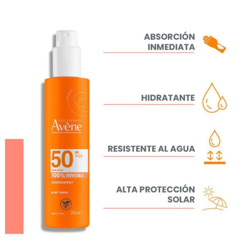 Avene Protector Solar Corporal FPS50 en Spray 200ml