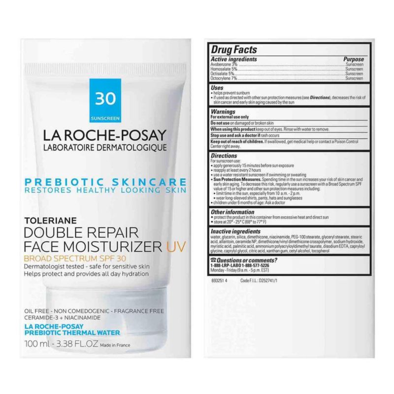 Crema hidratante La Roche-Posay Toleriane Double Repair UV SPF 30