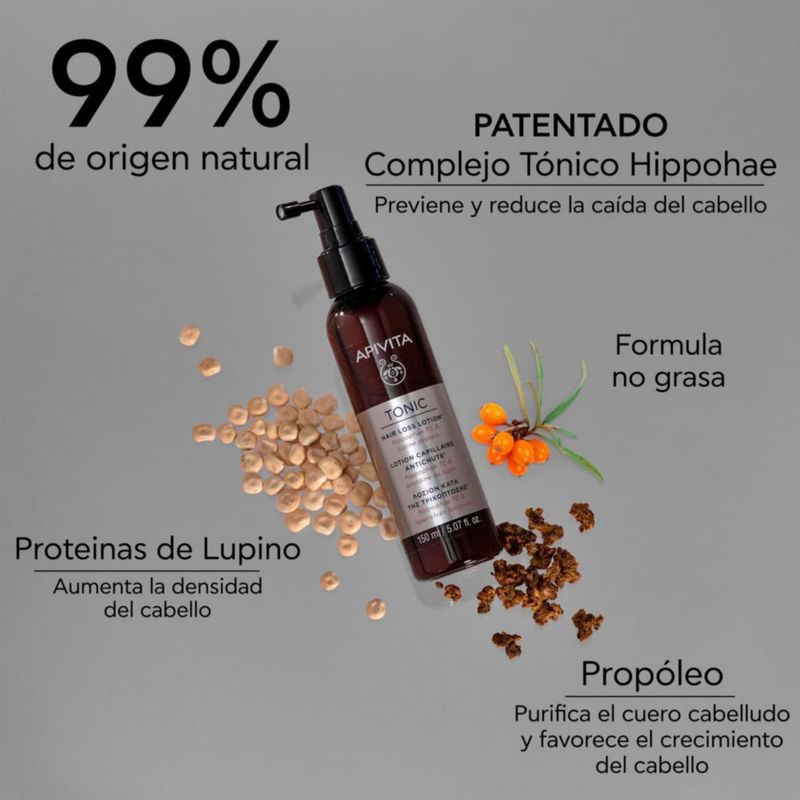 Apivita Loción tratamiento para la caída de cabello 150ml.