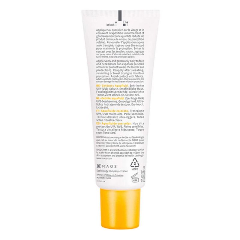 Bioderma Photoderm Aquafluido FPS50 Protector solar facial tono Claro 40 ml