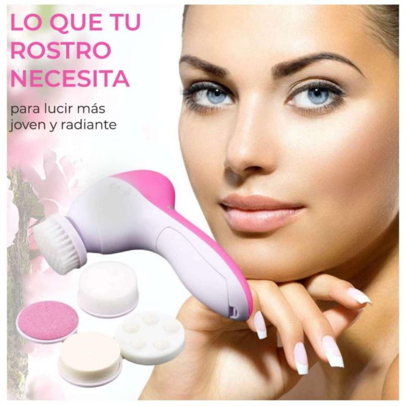 Limpiador Facial Eléctrico 5 En 1 Masajeador Exfoliante Suavizante
