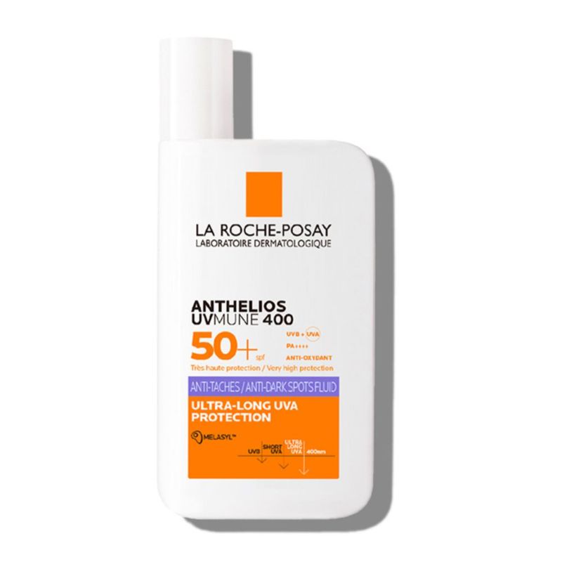La Roche Posay Protector Solar Anthelios UVMune 400 Fluido Anti-manchas FPS 50para piel sensible, mixta y con tendencia a manchas 50 ml
