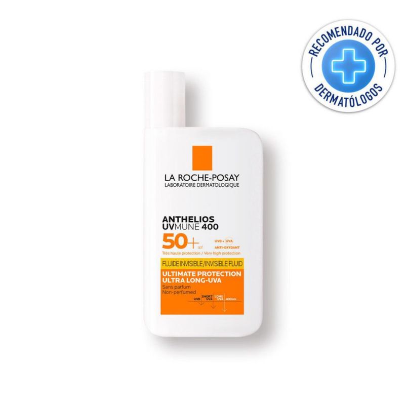 La Roche Posay Protector Solar Anthelios UVMune FPS50 Fluido invisible para piel sensible y mixta 50 ml