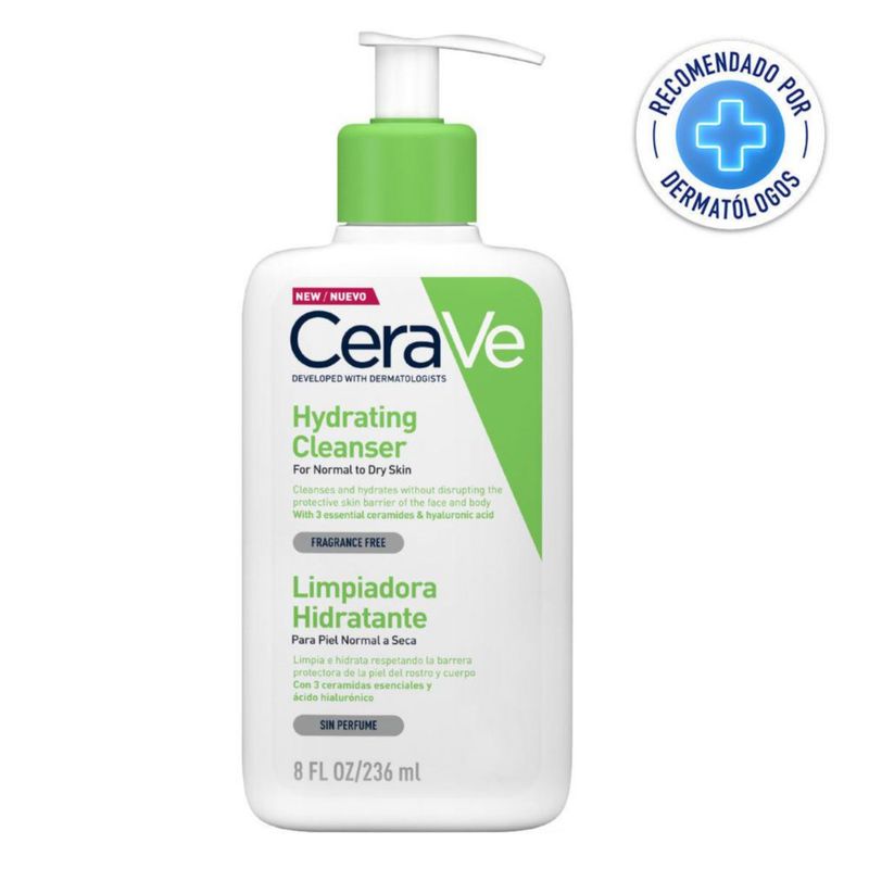 CeraVe Gel limpiador hidratante facial y corporal 236 ml