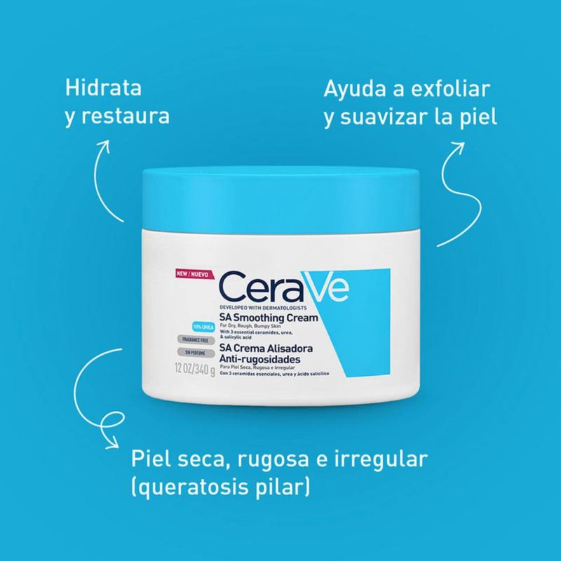 CeraVe SA Crema alisadora antirugosidades corporal 340 ml