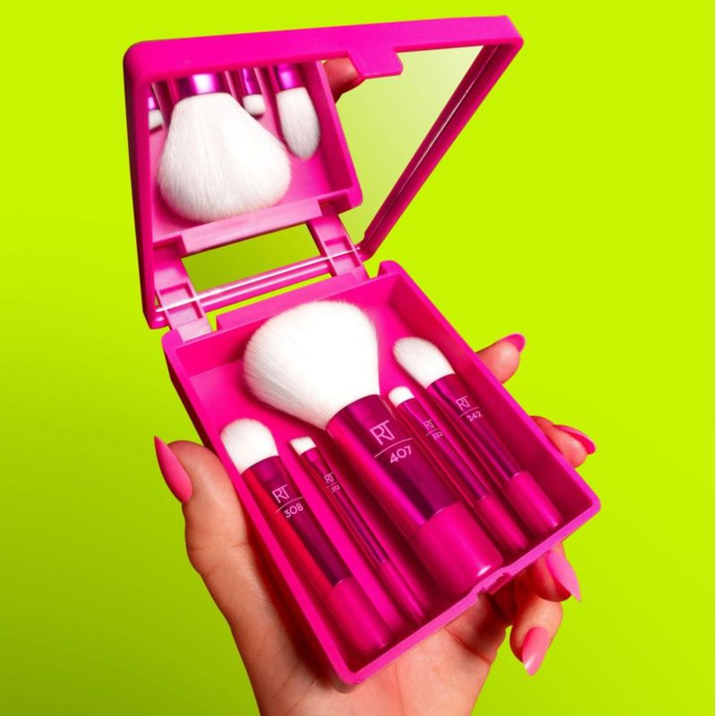 Set de brochas de maquillaje Real Techniques Vivid Escape Glow-To-Go