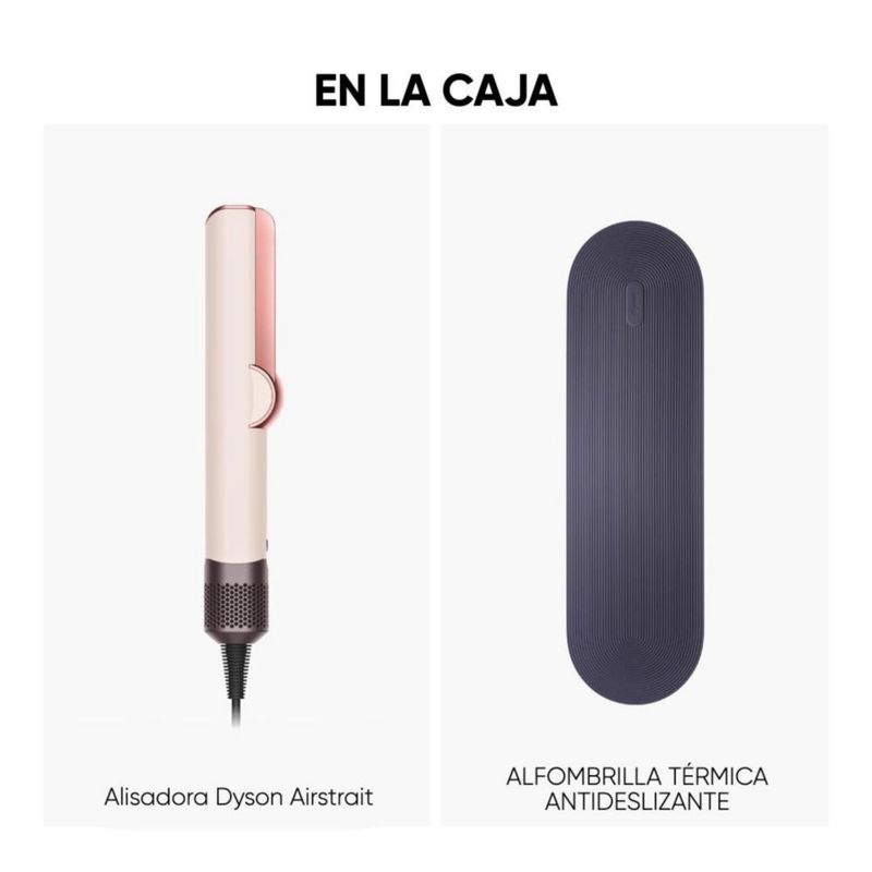 Recondicionada Dyson Airstrait HT01 Alisadora de Cabello Húmedo a Seco con Aire - Plancha de Cabello Sin Placas Calientes - Color Rosa
