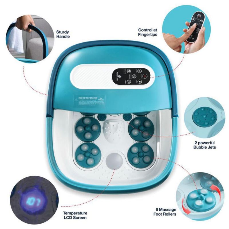 Masajeador de baño Foot Spa con calor burbujas y masaje
