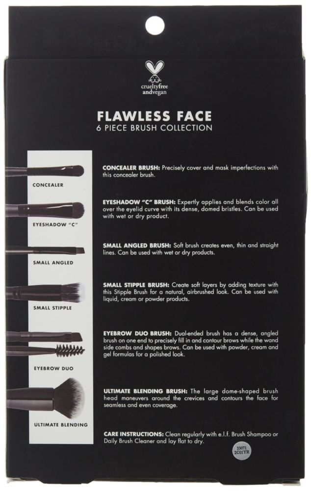 Kit facial impecable de Brush Collection e.l.f. 6 piezas