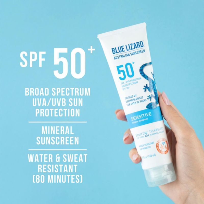 Protector solar Blue Lizard Sensitive Mineral SPF 50+ 150 ml