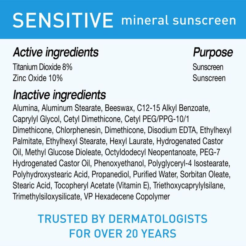 Protector solar Blue Lizard Sensitive Mineral SPF 50+ 150 ml