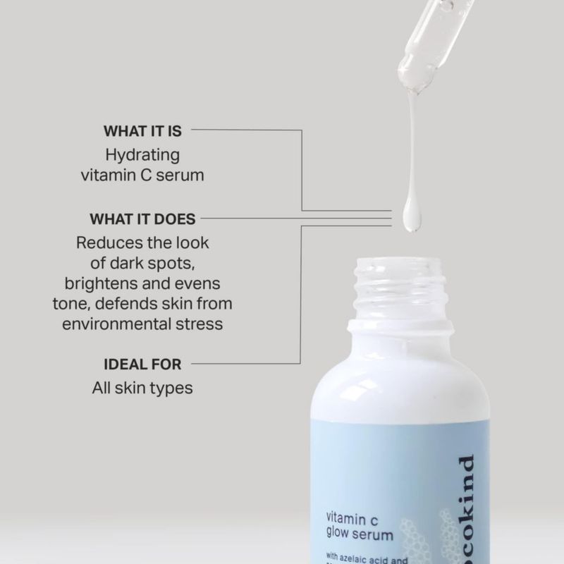 Sérum Cocokind Vitamin C Glow con ácido azelaico y uva marina 30 ml