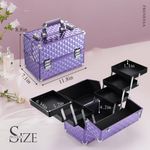 Estuche de maquillaje FRENESSA Frenessa de 6 niveles morado 30 cm