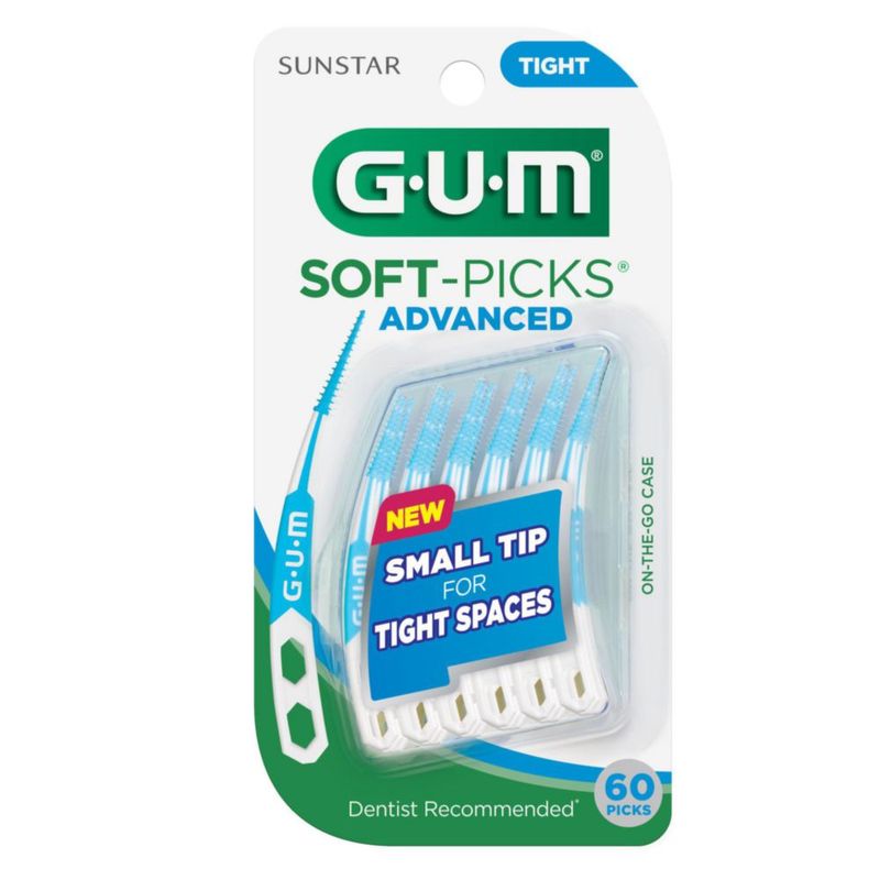 Palillos dentales GUM Soft-Picks Advanced para limpieza de dientes 60 unidades