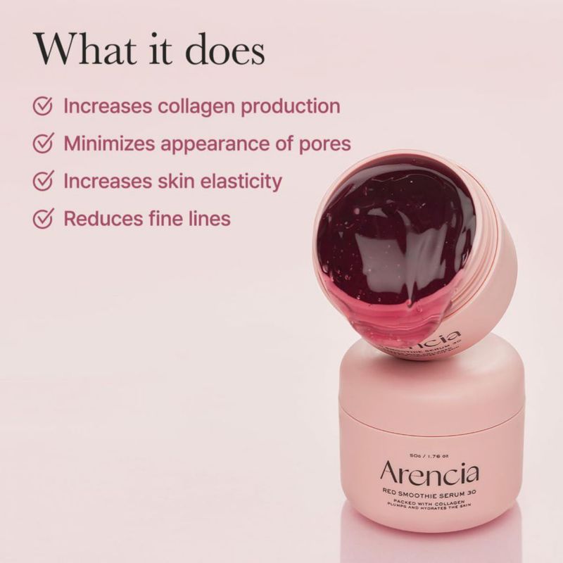Mascarilla facial Serum Arencia Overnight Red Smoothie 30 ml