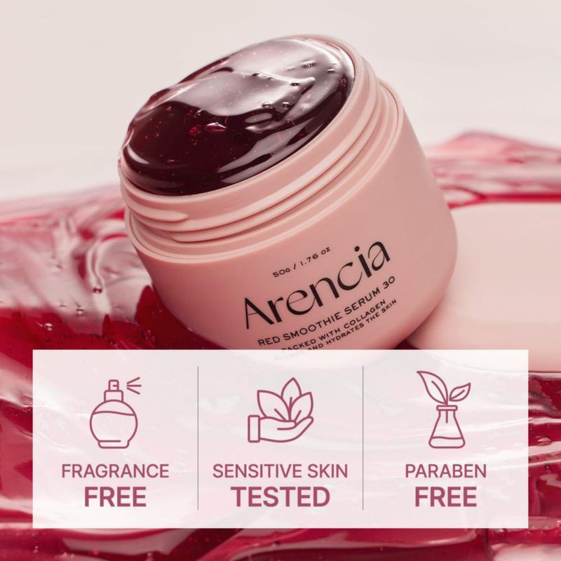 Mascarilla facial Serum Arencia Overnight Red Smoothie 30 ml