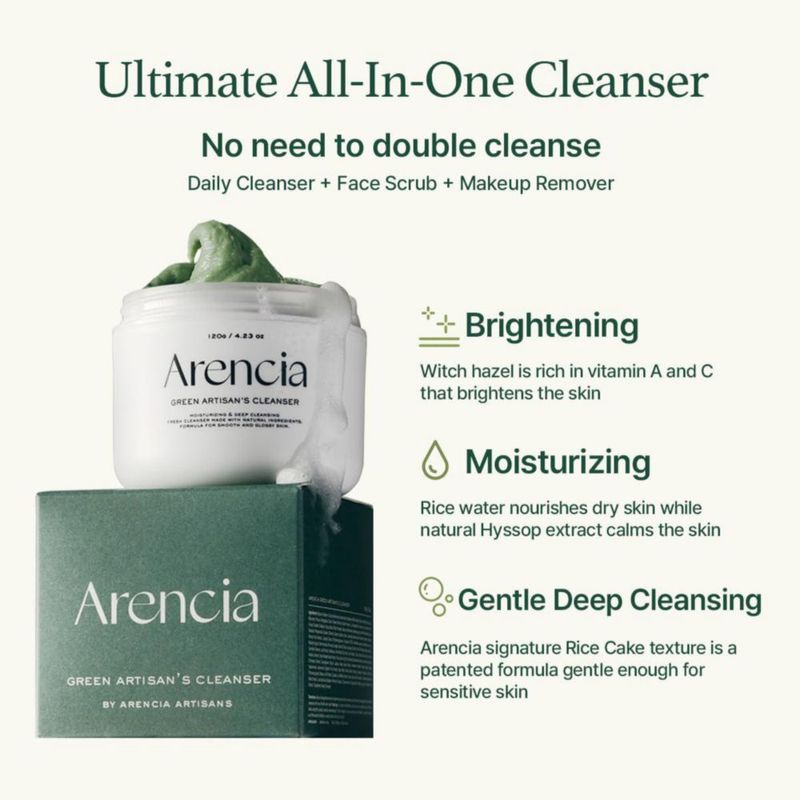 Limpiador y exfoliante diario ARENCIA Korean Rice Mochi Face