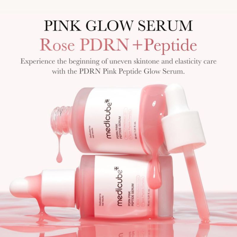 Serum Medicube Rose PDRN PDRN Pink Peptide para el cuidado de la piel vegano 30 ml
