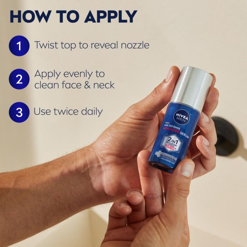 Sérum facial NIVEA MEN Age Defense para manchas oscuras botella de 30 ml