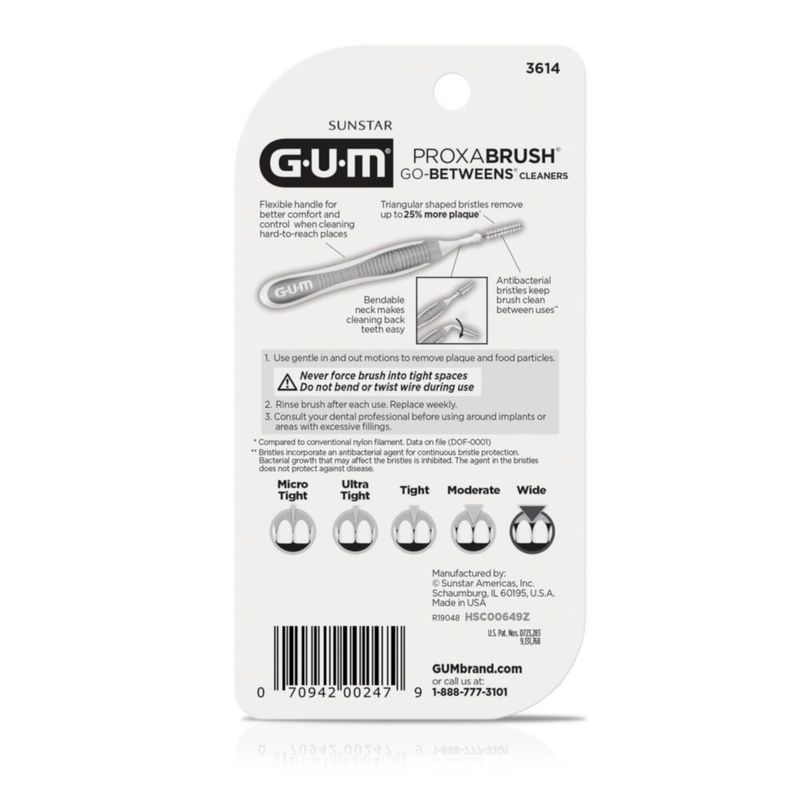 Cepillos interdentales GUM Proxabrush Go-Betweens de ancho 10 unidades