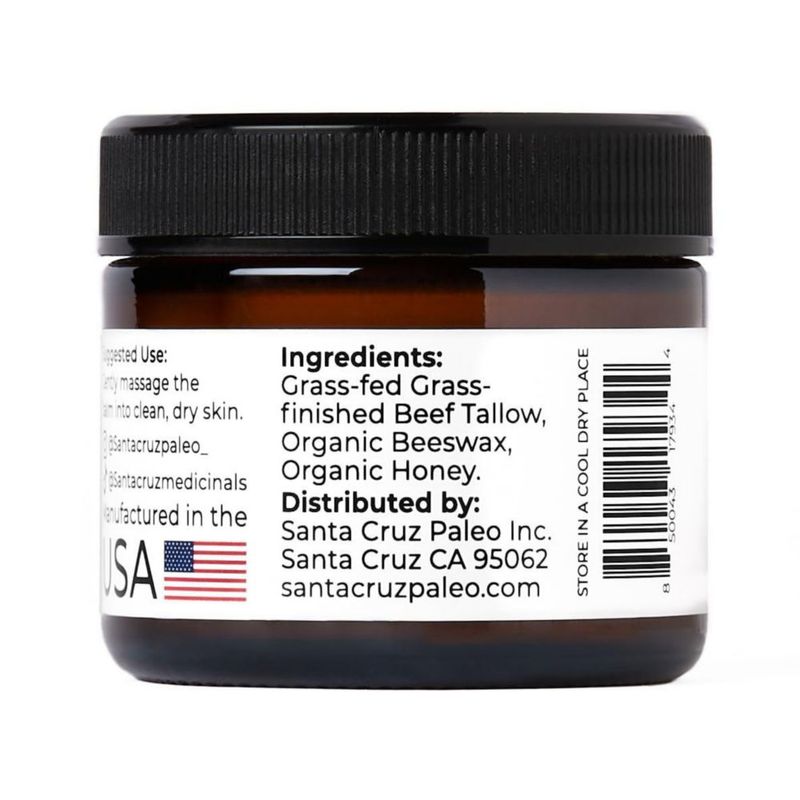 Hidratante Santa Cruz Paleo sebo de ternera cera de abejas y miel
