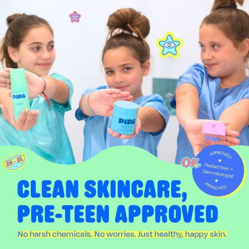 Limpiador espumoso Pipa Skincare Squeaky Clean 100 ml para niños de 8 a 13 años