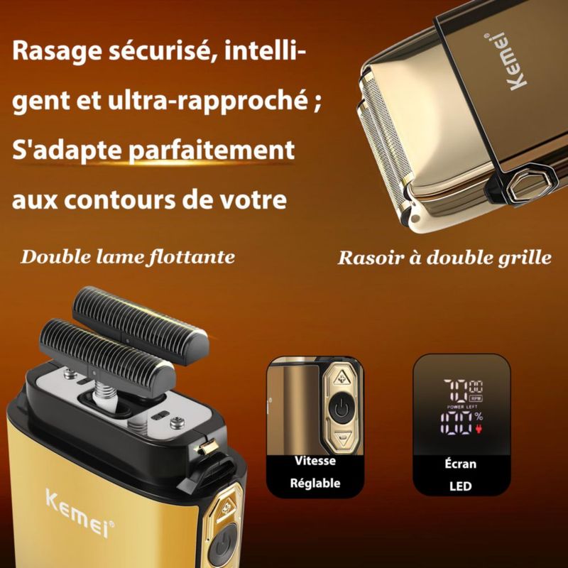 Afeitadora eléctrica Razor KEMEI Bald Head Shaver para hombre