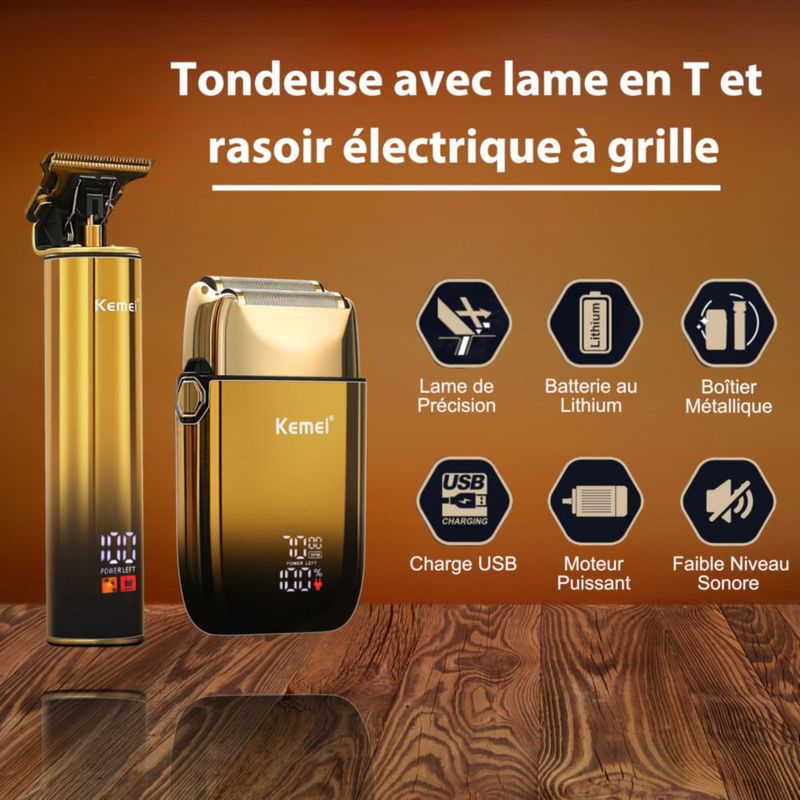 Afeitadora eléctrica Razor KEMEI Bald Head Shaver para hombre