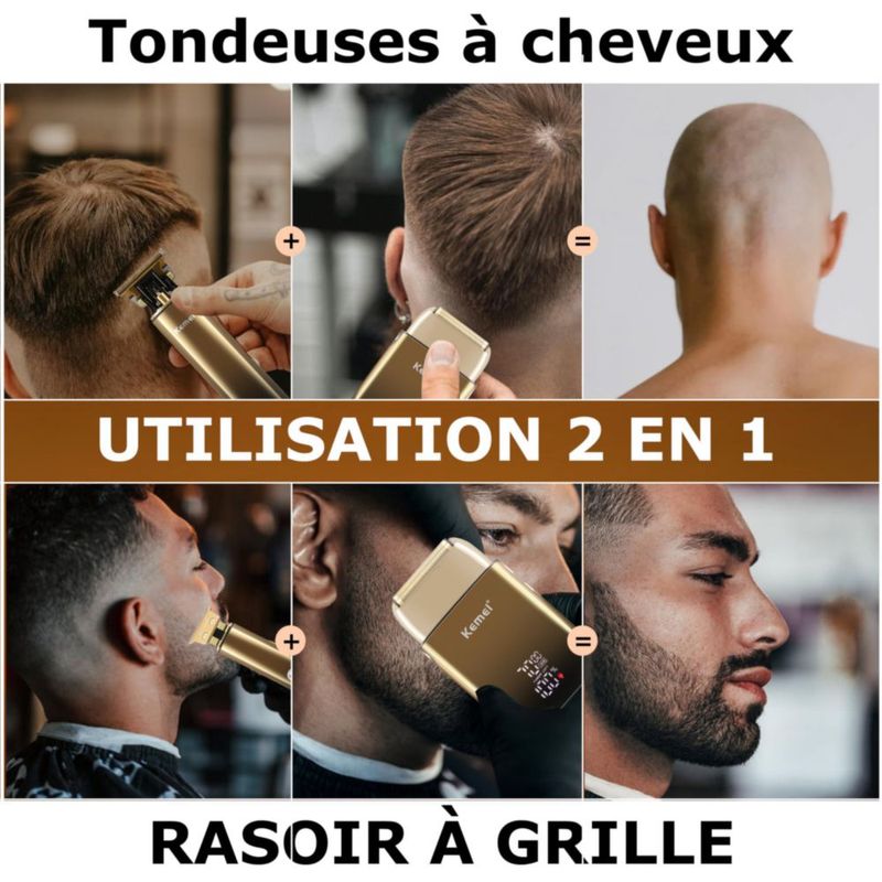 Afeitadora eléctrica Razor KEMEI Bald Head Shaver para hombre