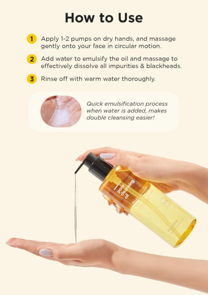 Set desmaquillante Hanskin PHA/BHA/AHA aceite limpiador de poros