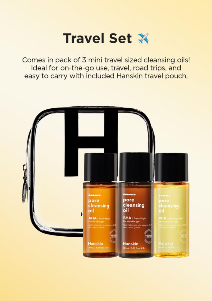 Set desmaquillante Hanskin PHA/BHA/AHA aceite limpiador de poros