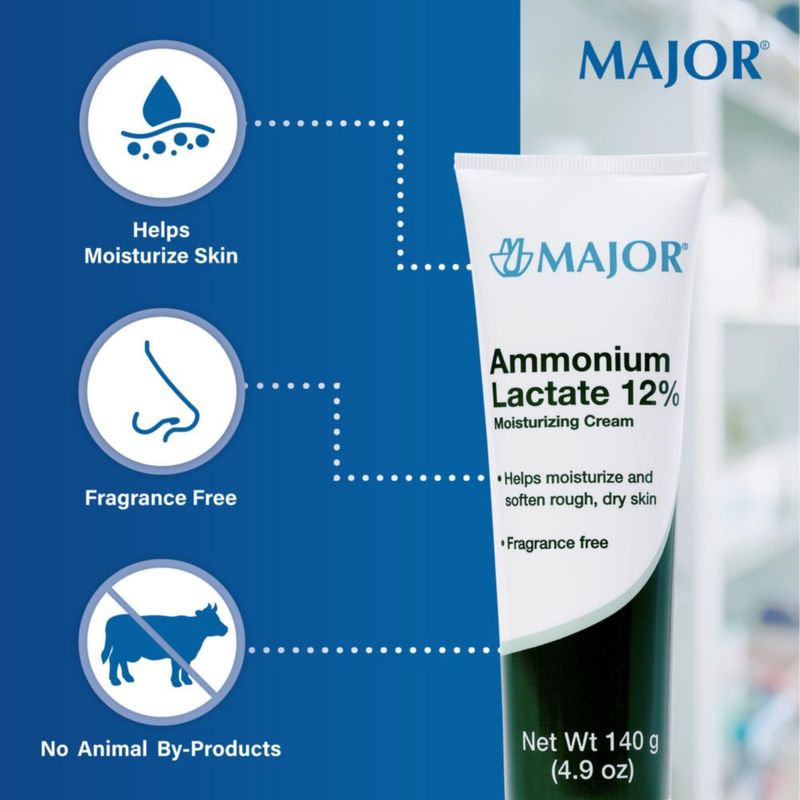 Crema hidratante con lactato de amonio mayor 12% 140 ml (paquete de 2)