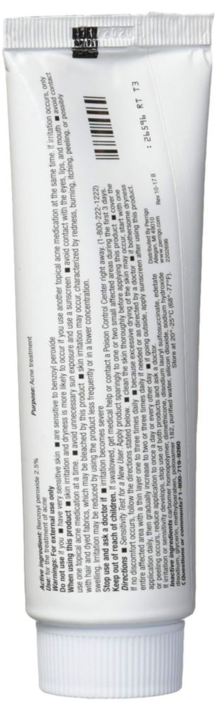 Gel para tratamiento del acné Perrigo peróxido de benzoilo al 25% tubo de 60 g