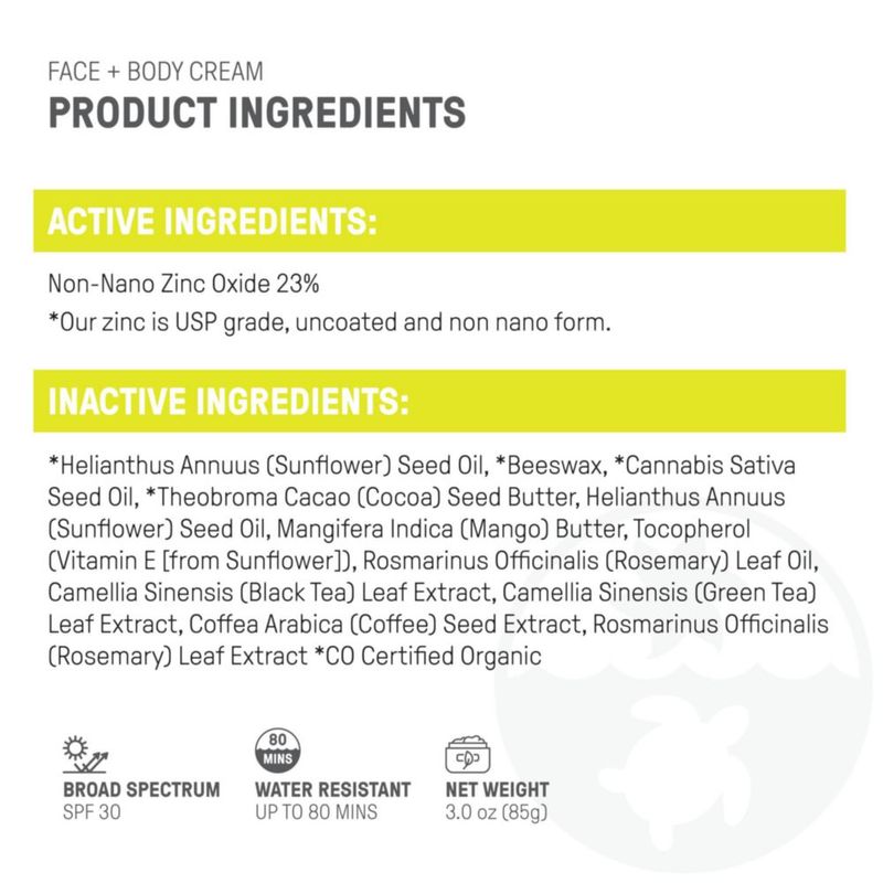 Protector solar Raw Elements mineral para rostro y cuerpo SPF30 90 ml lata