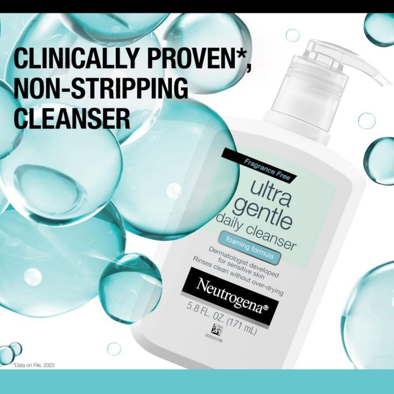Limpiador Neutrogena Ultra Suave espumoso 170 ml para piel sensible
