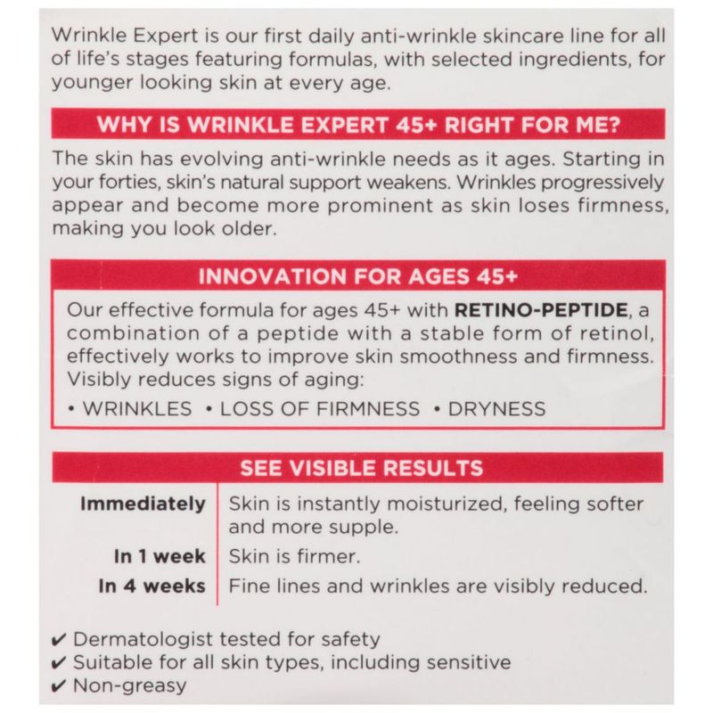 Crema hidratante L'Oreal Paris Wrinkle Expert 45+ antienvejecimiento 50 ml