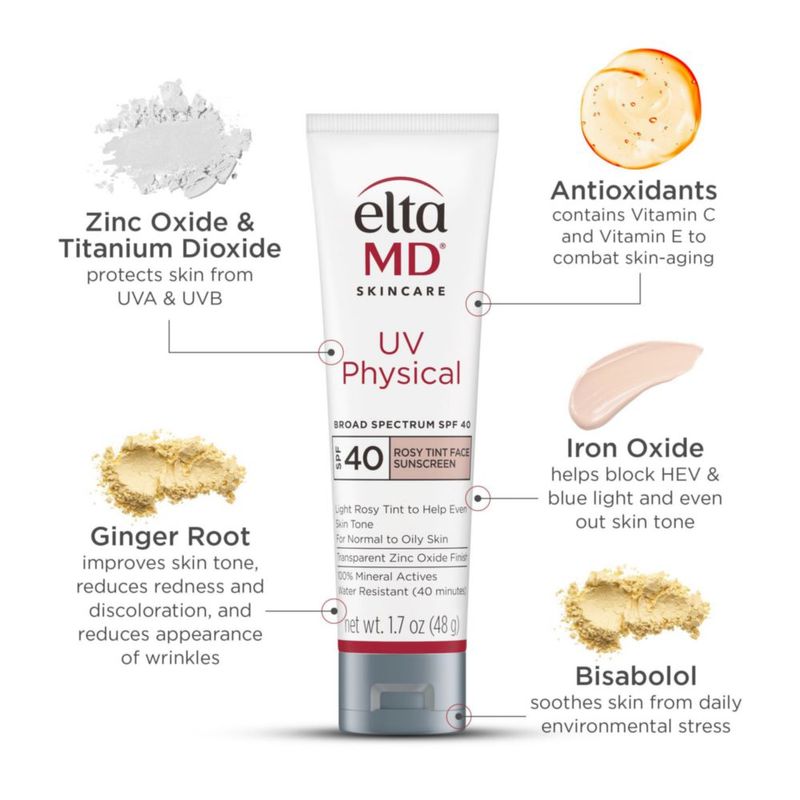 Protector solar EltaMD UV Physical Rosy Tint SPF 41 50 ml