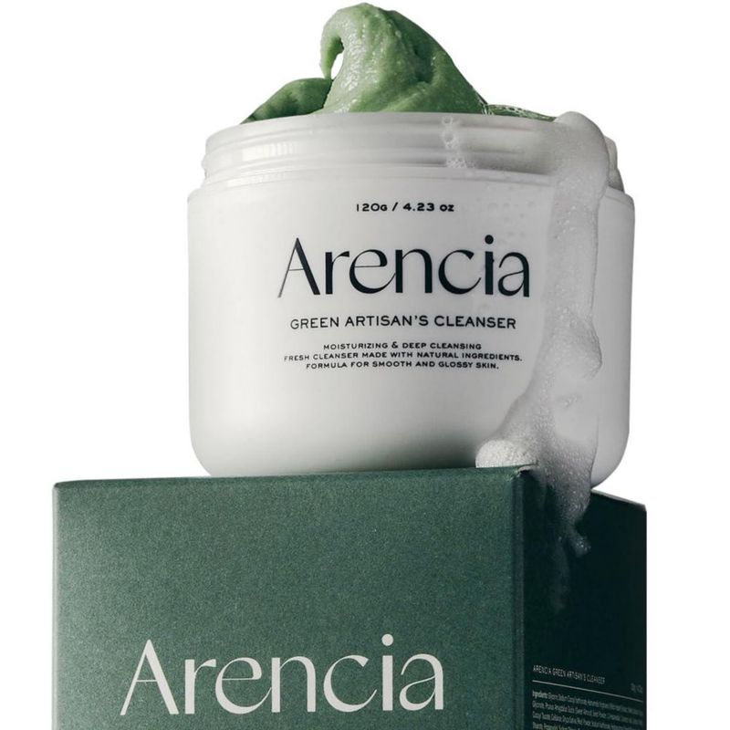 Limpiador facial exfoliante mochi de arroz coreano con arencia agua de arroz y té verde