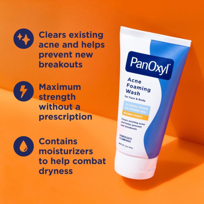 Limpiador facial PanOxyl Acne Foaming con peróxido de benzoilo 10% 90 ml