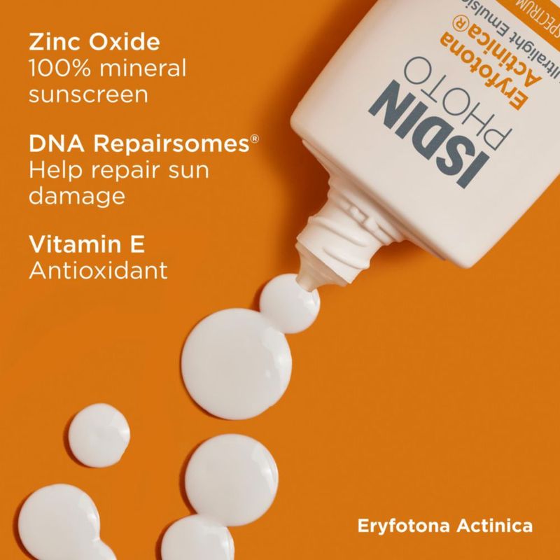Protector solar ISDIN Eryfotona Actinica SPF 50+ 50 ml tamaño de viaje
