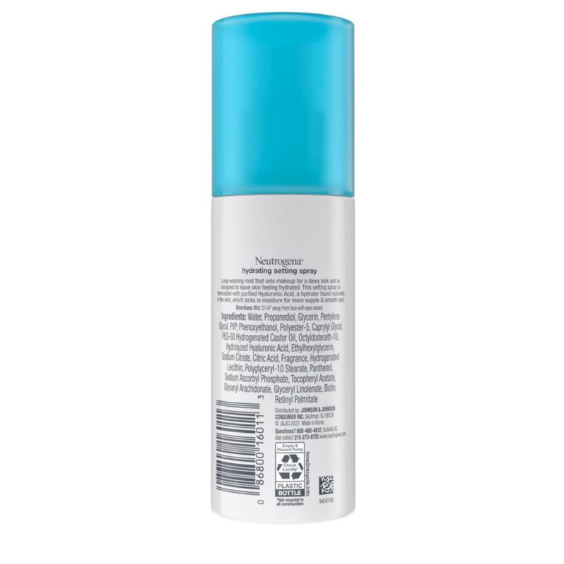 Spray fijador de maquillaje Neutrogena Hydro Boost 100 ml con ácido