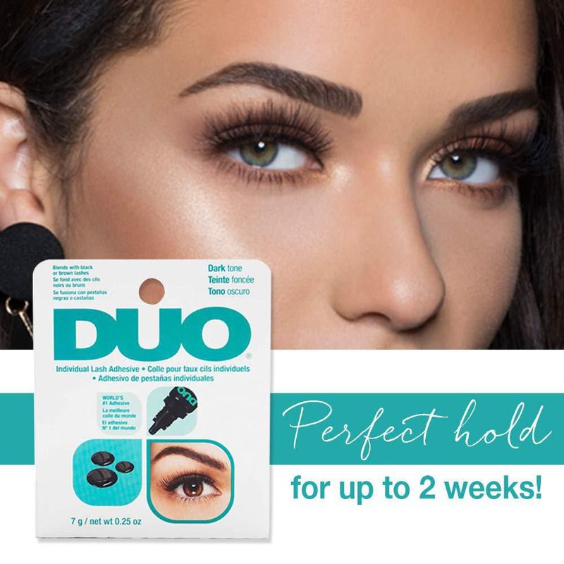 Adhesivo para pestañas DUO Individual Dark 7 ml paquete de 2