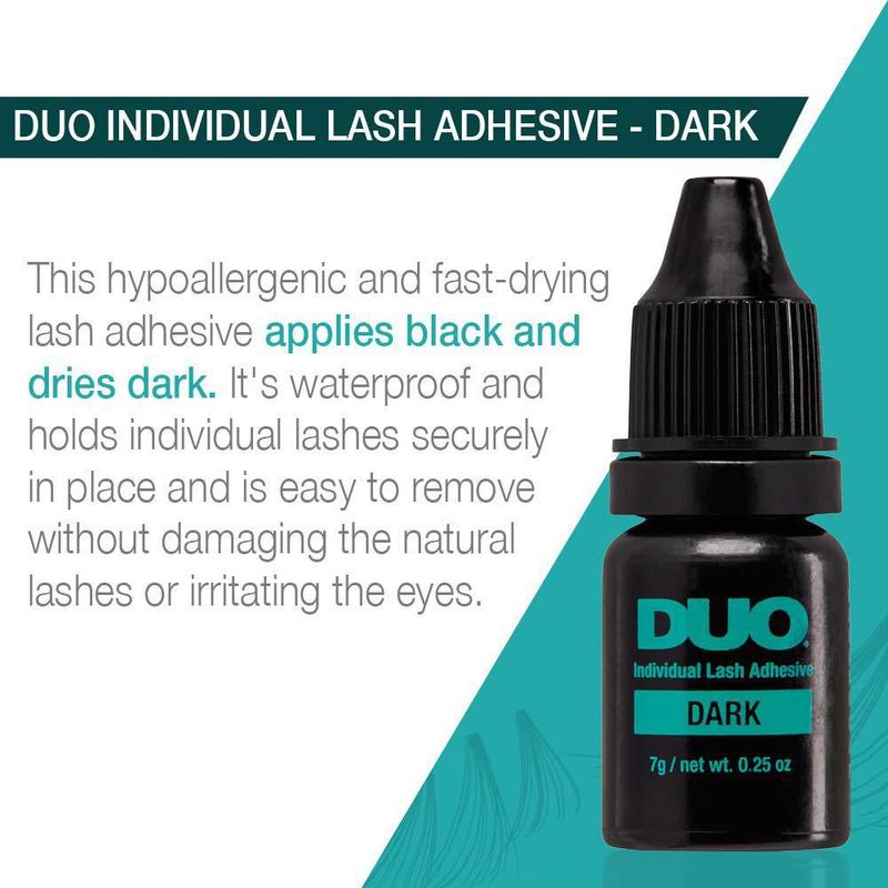 Adhesivo para pestañas DUO Individual Dark 7 ml paquete de 2