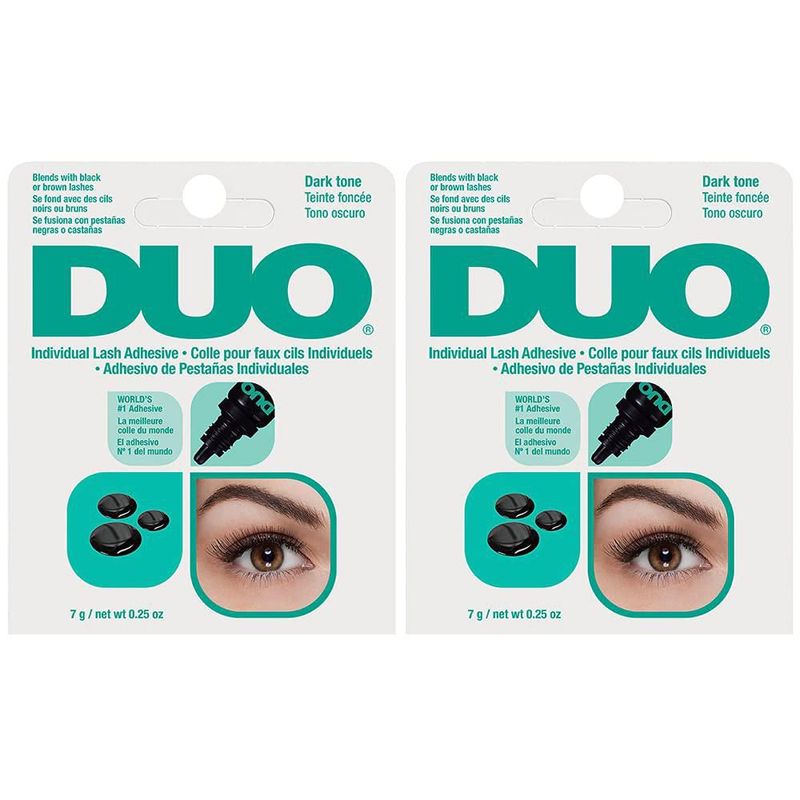 Adhesivo para pestañas DUO Individual Dark 7 ml paquete de 2