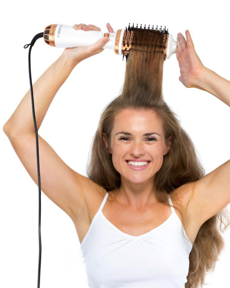 Cepillo para secador de pelo PLAVOGUE voluminizador de doble voltaje cerámica