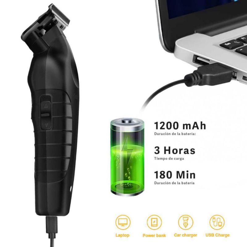 Combo Profesional Kemei Shaver + Trimmer + Clipper