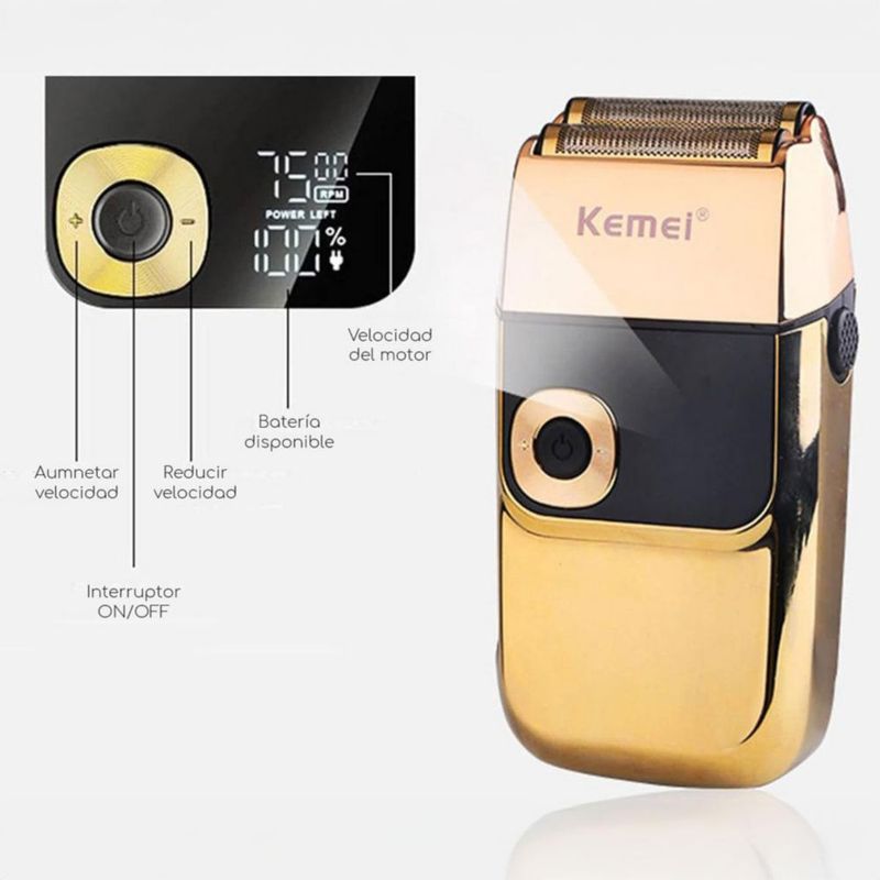 Combo Profesional Kemei Shaver + Trimmer + Clipper