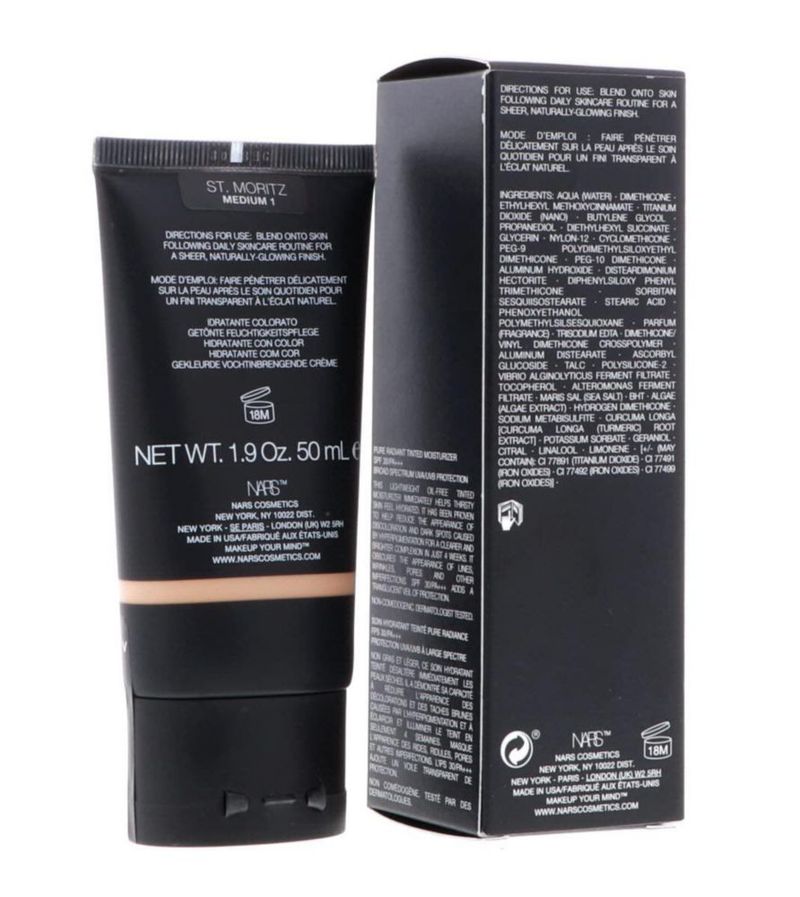 Crema hidratante con color NARS Pure Radiant SPF 30 St. Moritz 50 ml