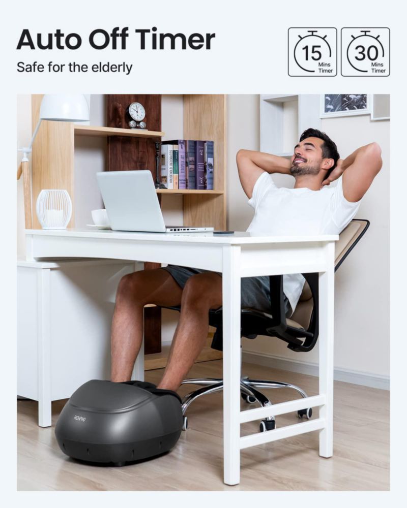 Masajeador de pies RENPHO con calor shiatsu amasado profundo negro